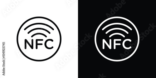 NFC icon. Graphic Design vector icon. Ui Ux Icons