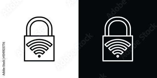 Nfc lock icon. Graphic Design vector icon. Ui Ux Icons