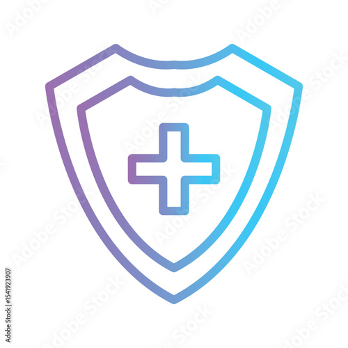 Medical Cross Color gradient illustration vector icon which can easily modify or edit 
