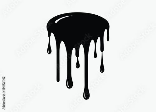 Dripping blood silhouette, liquid drop vector, horror drip pattern, spooky border design, black ink graphic
