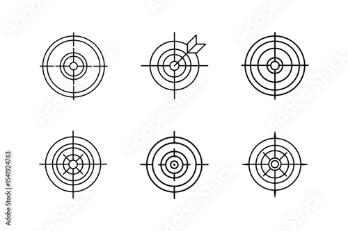targeting line art vector illustration