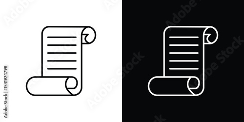 Paper Scroll icon. Graphic Design vector icon. Ui Ux Icons