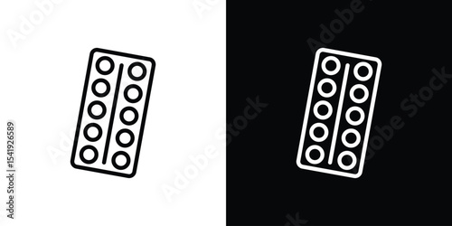 Pill blister pack icon. Graphic Design vector icon. Ui Ux Icons