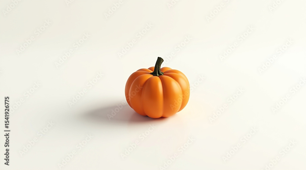 Obraz premium Small orange pumpkin isolated on white background