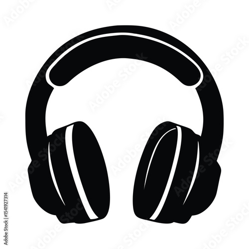  vector headphones isolated on white background , ai generation