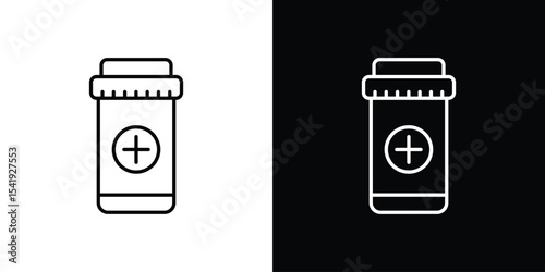 Prescription bottle icon. Graphic Design vector icon. Ui Ux Icons