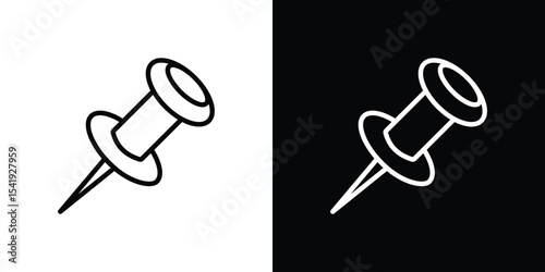 Push pin icon. Graphic Design vector icon. Ui Ux Icons