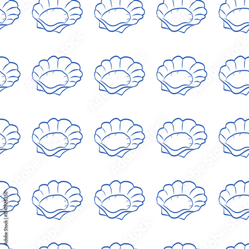 A Beautiful Seashell Pattern Design Aimed at Enriching Coastal Aesthetics and Decor