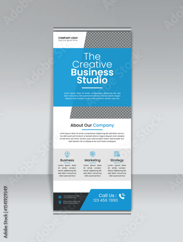 Corporate Roll-Up Banner Template with Modern Elements