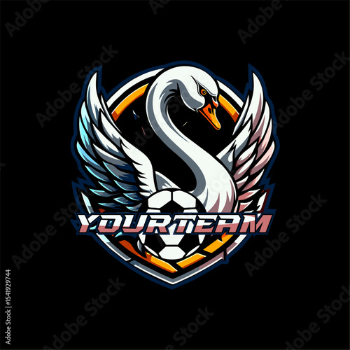 Soccer logo design template, editable and ready to use. sport logo.	