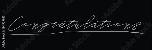 Congratulatory text. Congratulations lettering and congrats calligraphic inscription for celebration posters. Handwritten words vector. Eps 10.