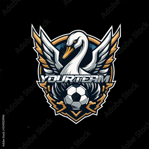 Soccer logo design template, editable and ready to use. sport logo.	