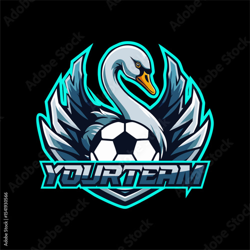 Soccer logo design template, editable and ready to use. sport logo.	