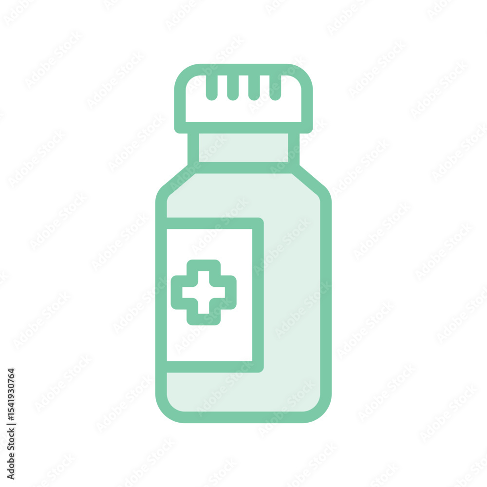Fototapeta premium Medicine Bottle duotone line icon , vector, pixel perfect, illustrator file 
