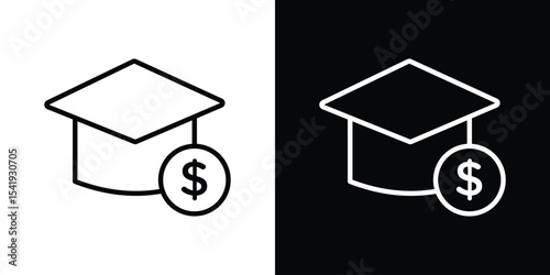 Scholarship icon. Graphic Design vector icon. Ui Ux Icons