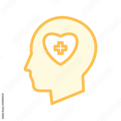Mental Health duotone line icon , vector, pixel perfect, illustrator file 
