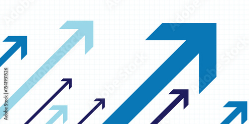 Up arrows inclined graph paper growth rate development background