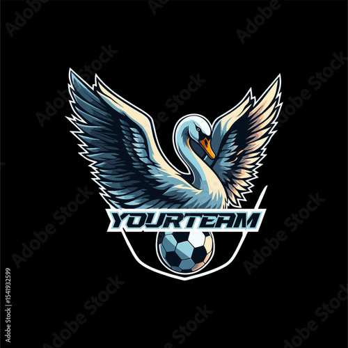 Soccer logo design template, editable and ready to use. sport logo.	
