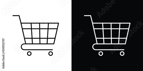 Shopping trolley icon. Graphic Design vector icon. Ui Ux Icons