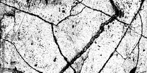 Crack and scratched grunge dust wall urban background texture vector. crack cement wall texture. black textured grainy cracked ground lines isolated on white. distressed overlay grainy texture.