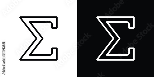 Sigma icon. Graphic Design vector icon. Ui Ux Icons