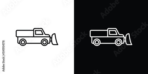 Snowplow icon. Graphic Design vector icon. Ui Ux Icons