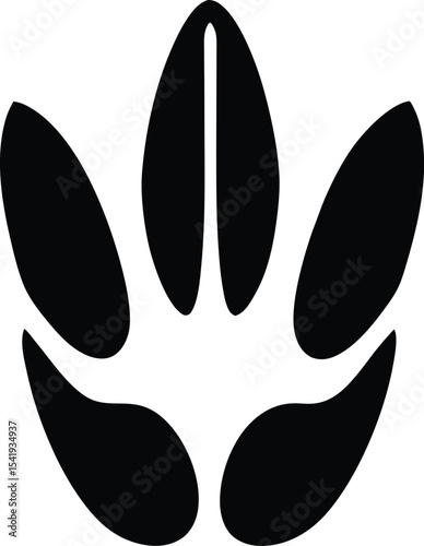 Monochrome Saturn Planet Icon with Rings on a White Background