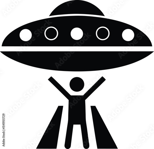 Simple Black and White Robot Icon with Antenna and Rounded Wheels