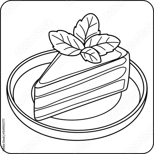 Mexican Cake Slice Coloring Page