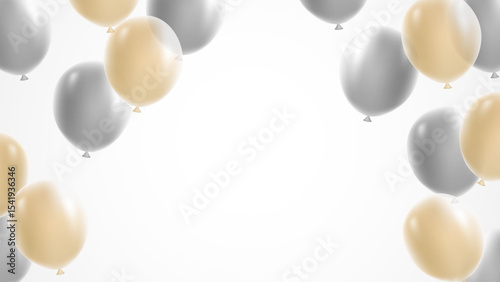 3D Party balloon background for festival decoration elegant vector illustration party. Celebration balloon for graphic design, website, app , template.