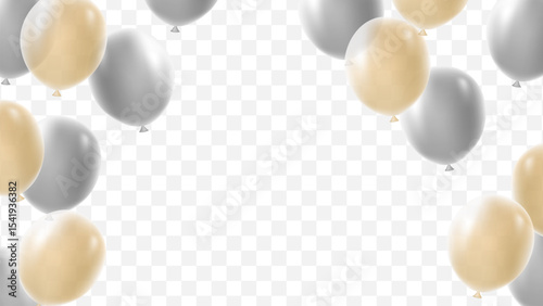 3D Party balloon background for festival decoration elegant vector illustration party. Celebration balloon for graphic design, website, app , template.