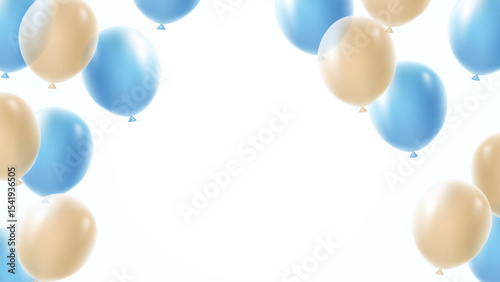 3D Party balloon background for festival decoration elegant vector illustration party. Celebration balloon for graphic design, website, app , template.