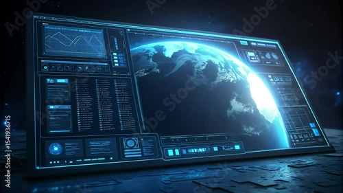 Digital world map of the internet concept of global business