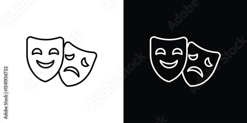 Theater masks icon. Graphic Design vector icon. Ui Ux Icons