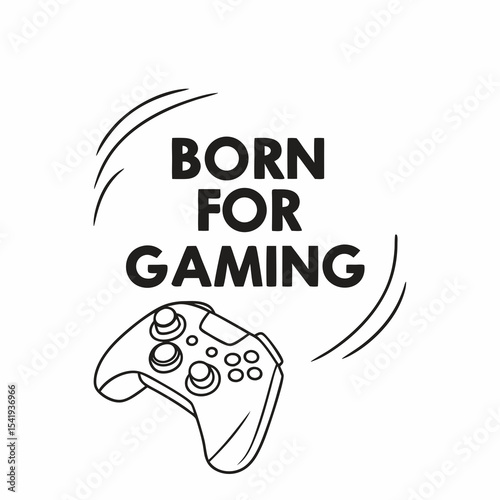 A gaming typography design, Born for Gaming