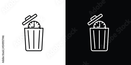 Time waste icon. Graphic Design vector icon. Ui Ux Icons