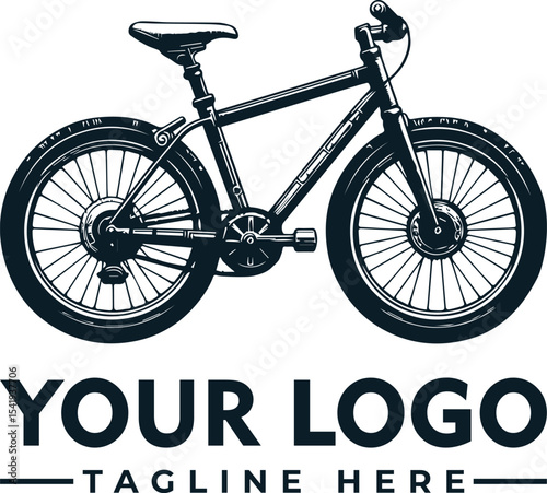Vintage style graphic of a mountain bike, perfect for a logo design.