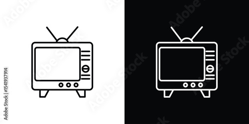 Tv retro icon. Graphic Design vector icon. Ui Ux Icons