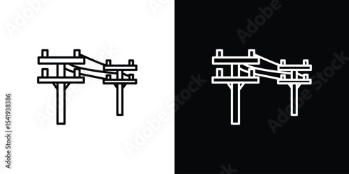 Utility pole icon. Graphic Design vector icon. Ui Ux Icons