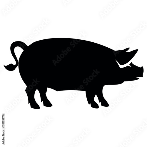 Illustration of download high resolution pig silhouette vector image for graphic design and digital art projects today now vector