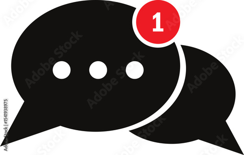 Message Notification with Speech Bubbles