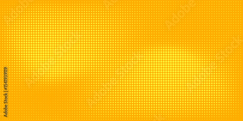 Yellow halftone pattern. Retro comic gradient background.