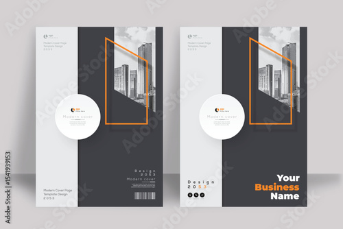 Corporate Book Cover Design Template in A4. Can be adapt to Brochure, Annual Report, Magazine, Poster, Business Presentation, Portfolio, Flyer, Banner, Website.