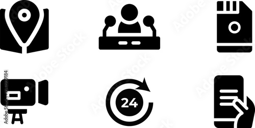Modern Rounded Filled Communication Icon Set