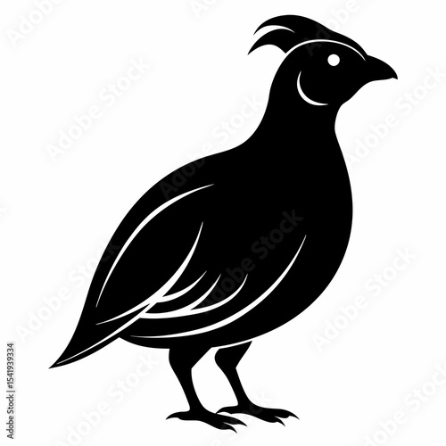 Modern Quail Silhouette Artwork