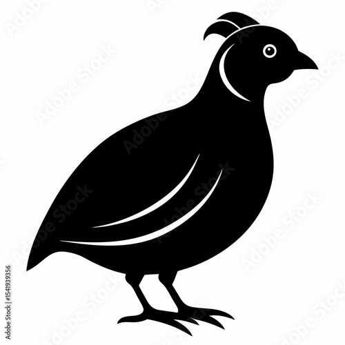 Modern Quail Silhouette Artwork