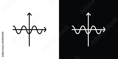 Wave sine icon. Graphic Design vector icon. Ui Ux Icons