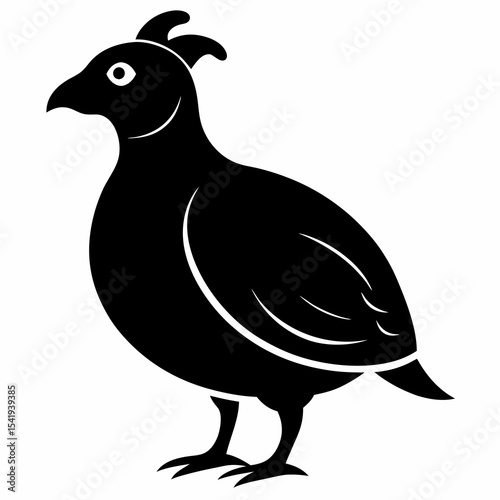 Modern Quail Silhouette Artwork