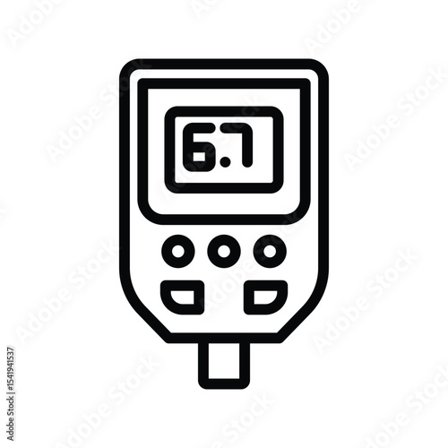 Glucometer line icon , vector, pixel perfect, illustrator file 
