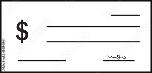 money cheque vector